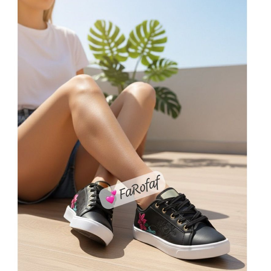 Tênis feminino casual confortável mais vendido floral bordado