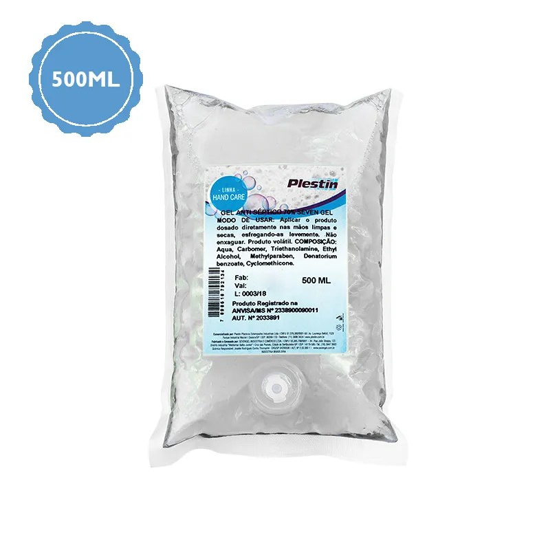 ÁLCOOL CENTURY SPRAY 70% -  ANTISSÉPTICO BOLSA 500 ML (PLESTIN)