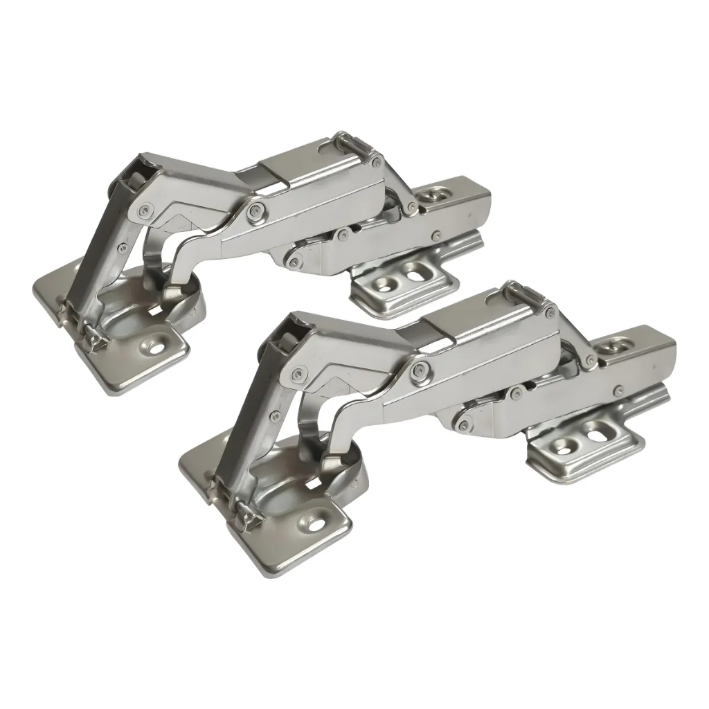 Kit 2 dobradiça reta 165 graus caneco 35mm soft close amortecedor armário cozinha móveis regulagem aço