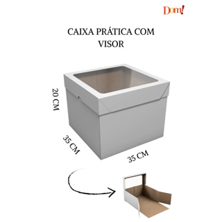 10x Caixas para Bolo Alto / Torta / Confeitaria - Tamanhos em Oferta na Shopee