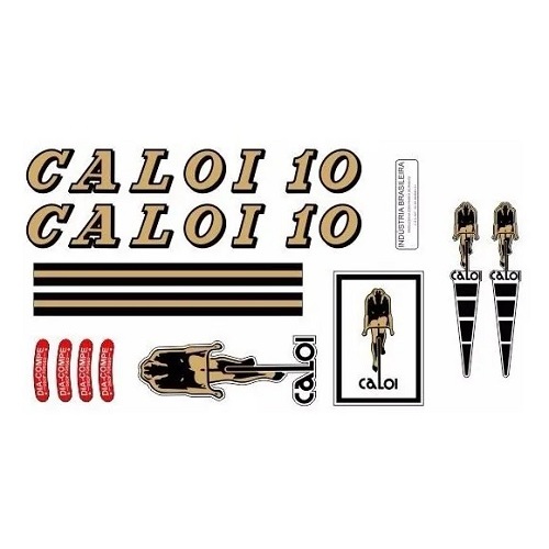 Cartela de Adesivo Bicicleta Antiga Caloi 10  - 1978 A 1980