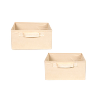 Caixa Organizadora Escritório Multiuso Bege Dobrável Kit 2 em Oferta na Shopee