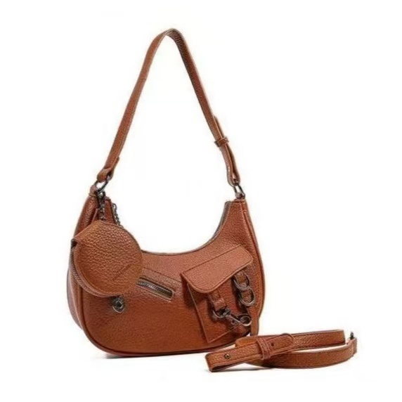 Bolsa Feminina de Ombro Moderna Com Porta Moeda  Couro PU Alta Qualidade Versátil  Festas e Passeios