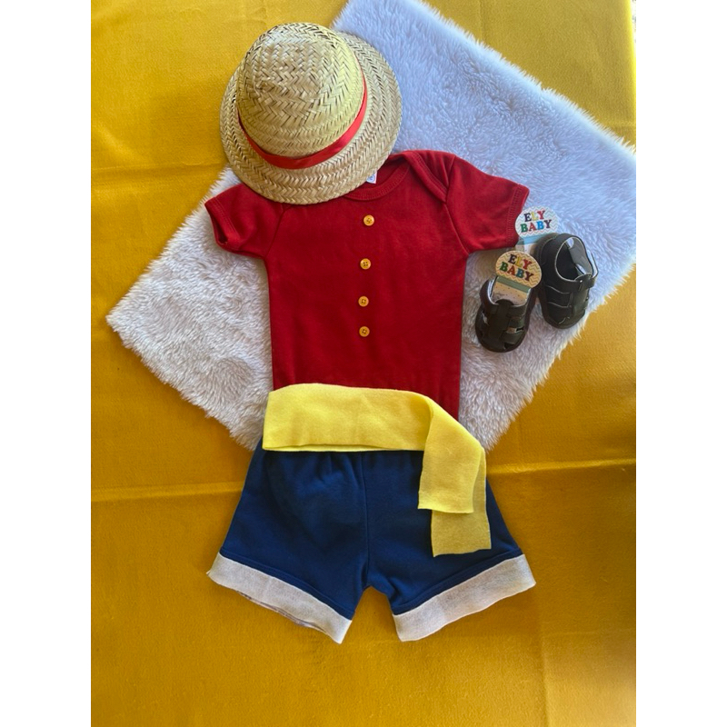 Body temático Luffy Chapéu de Palha One Piece
