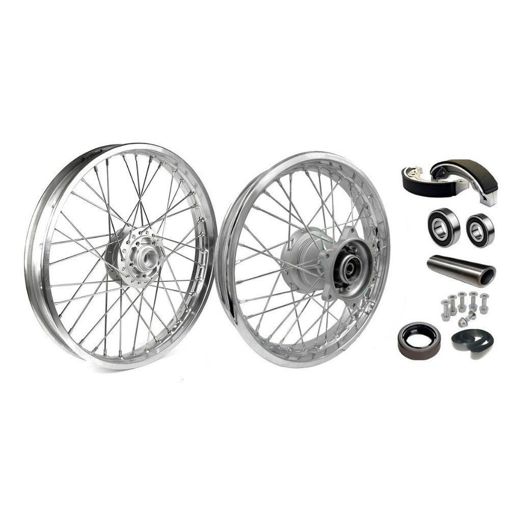 Par Roda Montada Honda Bros 150 Bros 125 Disco C/ Raios 4mm