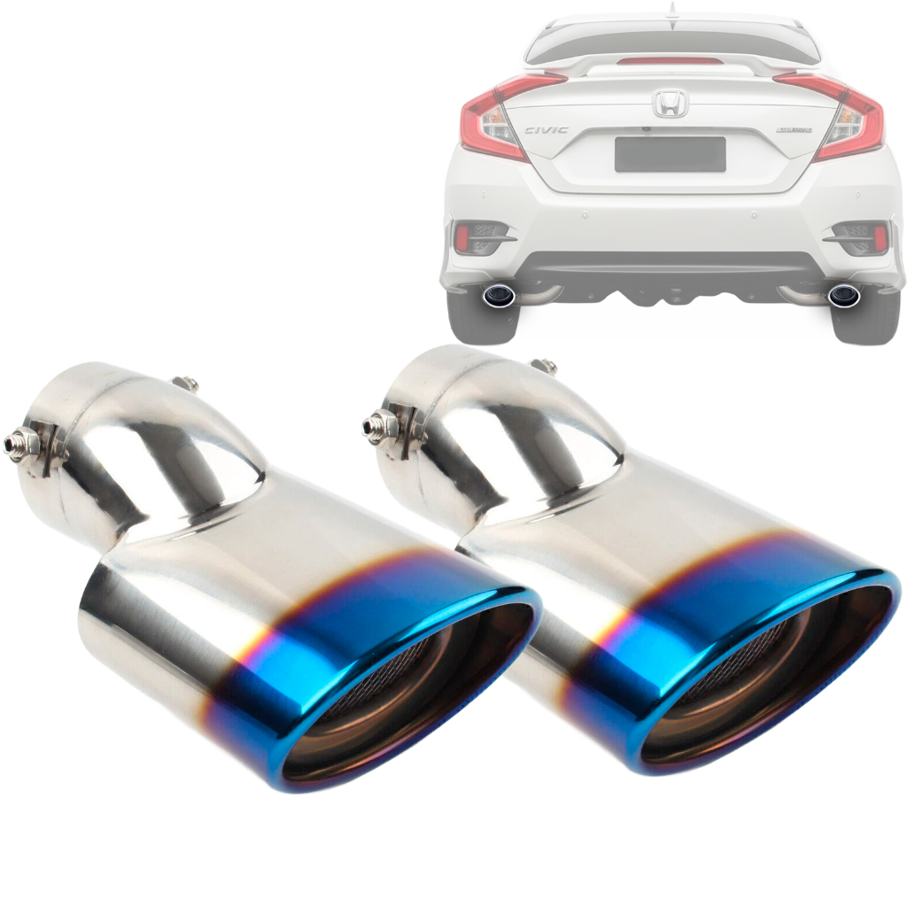 Ponteira Escapamento Honda Civic G10 Touring EX EXS lx sport 2017 2018 2019 2020 2021 2022 Aço inox Burned