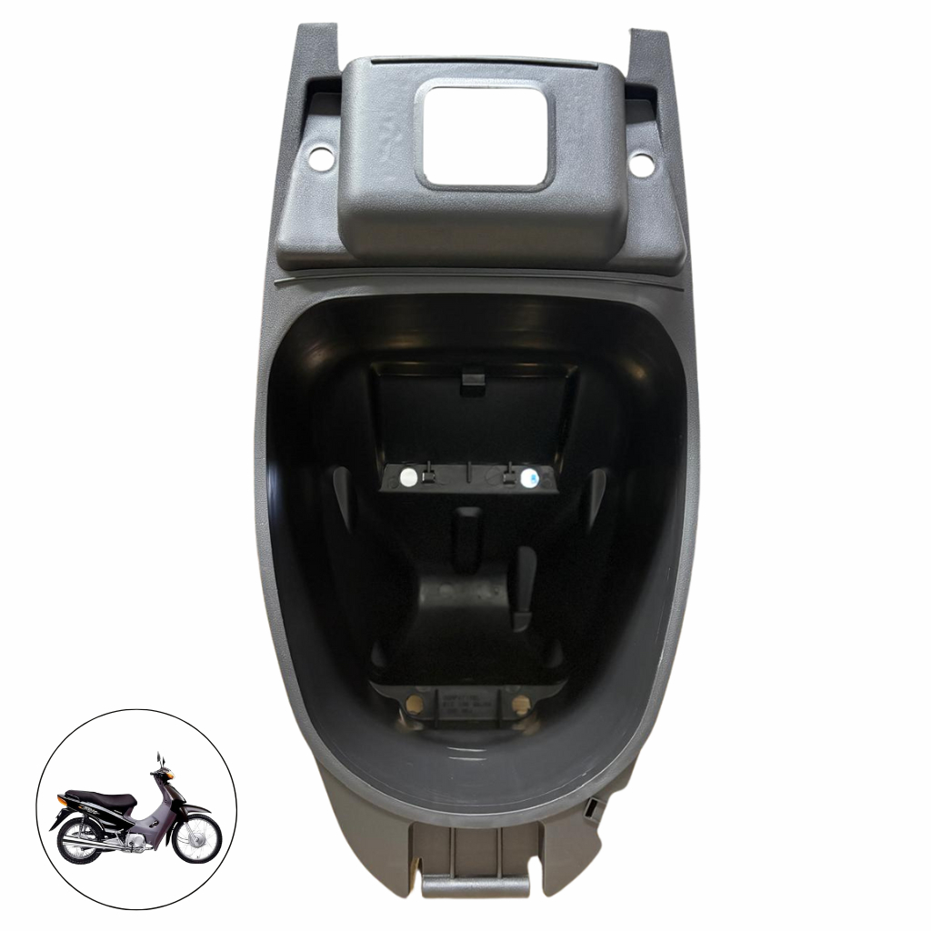 Baú Interno Honda Biz 100 1998 Até 2005 Em ABS Modelo Original Porta Capacete e Objetos Prático Baú Interno Honda Biz 100 1998 Até 2005 Em ABS Modelo Original Porta Capacete e Objetos Prático