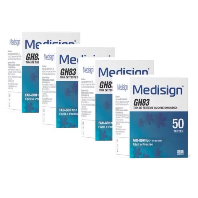 200 Fitas de Glicose Medisign GH83 Tiras de Glicemia em Oferta na Shopee