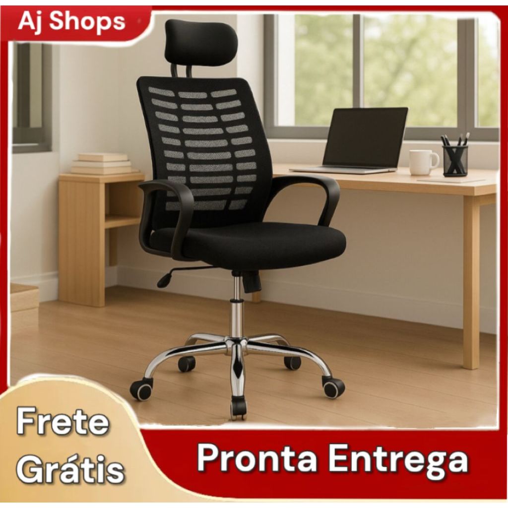Cadeira De Escritório Presidente Ergonomica Com Relax E Altura Ajustável Material Estofamento Tecido