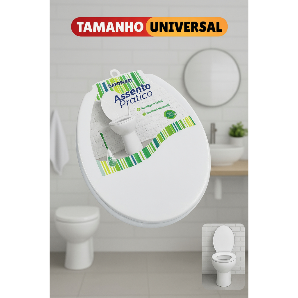 Assento Sanitário Tampa Vaso Oval Universal Privada Confortável