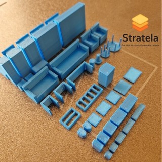 Kit 44 Miniaturas de móveis para casa de boneca arquitetura e maquete