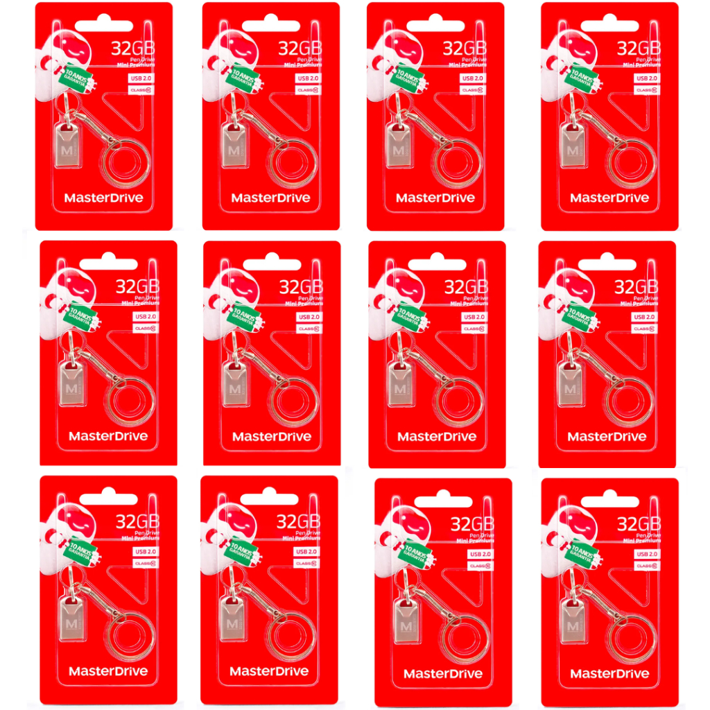Kits de Pen Drive 32gb MasterDrive USB 2.0 Mini Premium