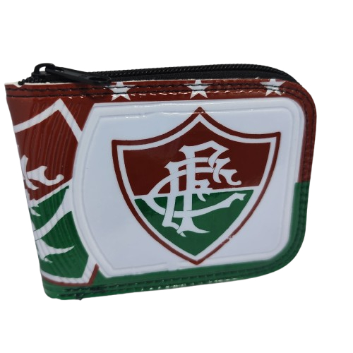 Carteira do Fluminense Time Brasileiro Porta Dinheiro Documentos Moedas Com Zíper Barato Para Presente