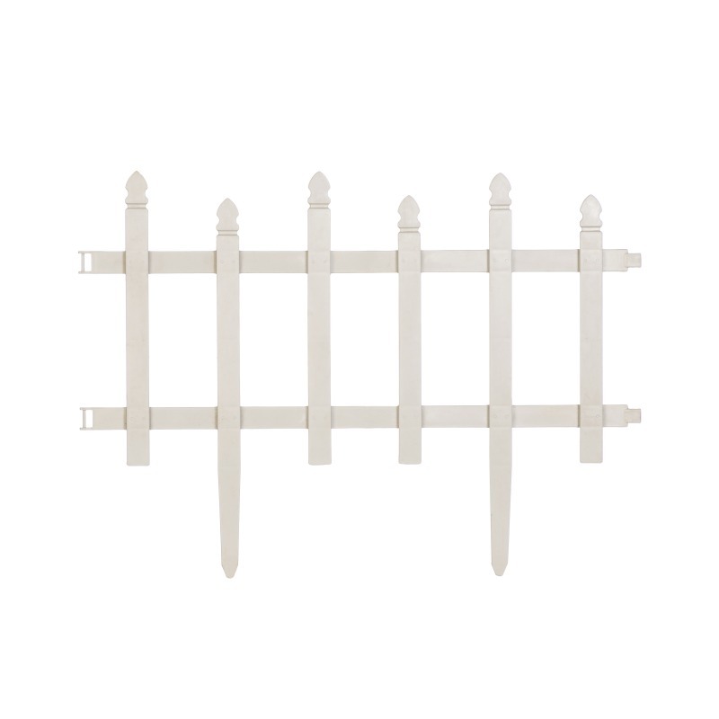 Kit Com 6 Cercas Estilo Madeira Plásticas Decorativas Para Jardim Cercado Cerca Jardinagem Canteiro De Casas Ou Apê