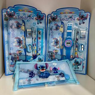 Kit Escolar Papelaria Stitch - Estojo + Borracha + Apontador + Lápis e Régua em Oferta na Shopee
