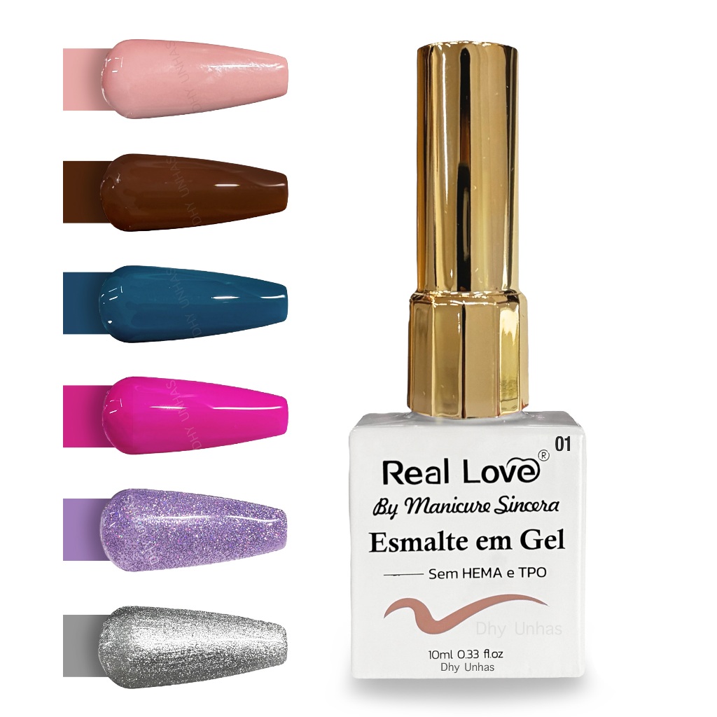 Esmalte em Gel Sem Tpo e Hema Real Love x By Manicure Sincera – Cores Exclusivas