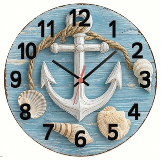 Relógio de Parede Decorativo Mar e Praia Pendulart 29cm Adesivado Silencioso em Oferta na Shopee