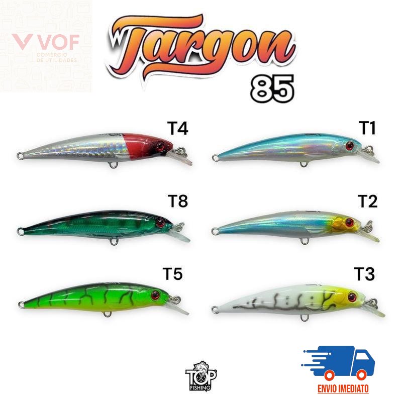Iscas Artificias Importadas TF Meia Água 8,5 cm e 12,5 gr Pesca Tucunaré Traíra Dourado