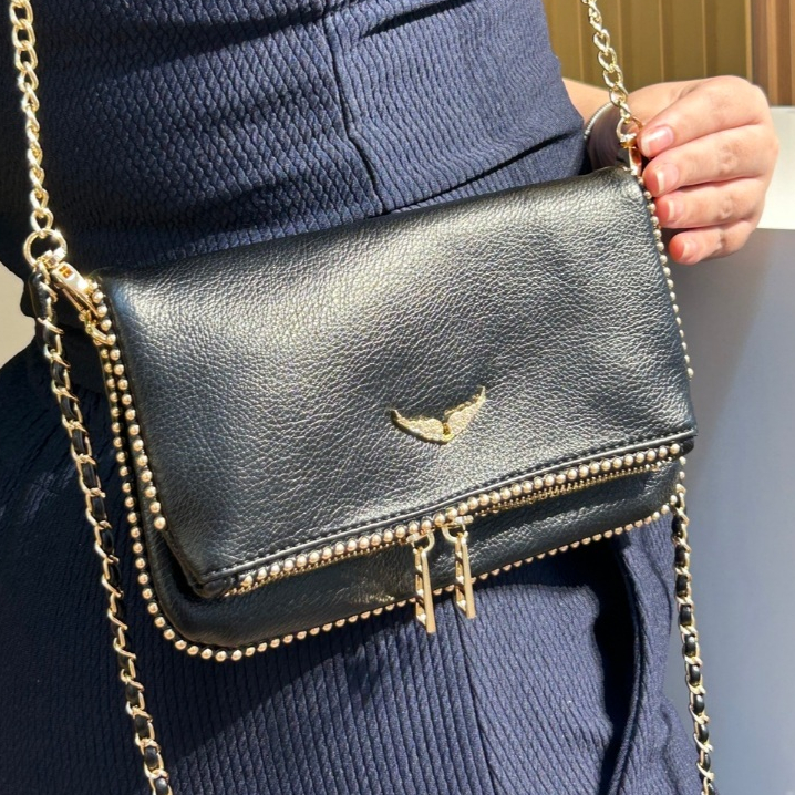 Bolsa Clutch Carteira Inspiração Zadig Voltaire Alça Corrente Moda em Oferta na Shopee