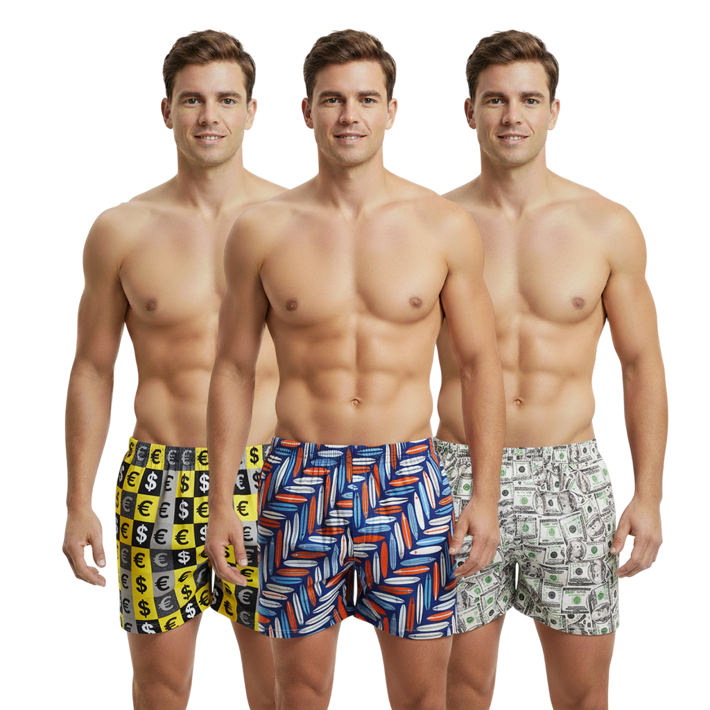Kit 3 Cuecas Samba Canção Short Masculino Pijama Conforto em Oferta na Shopee