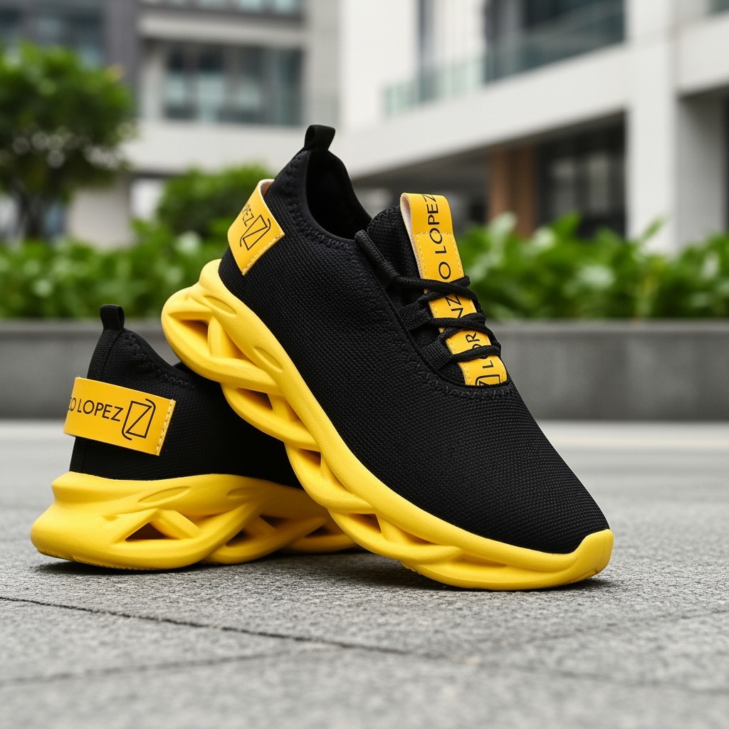 Tênis Masculino Estiloso Academia Esporte Treino Confortável Elástico Racer Lopez