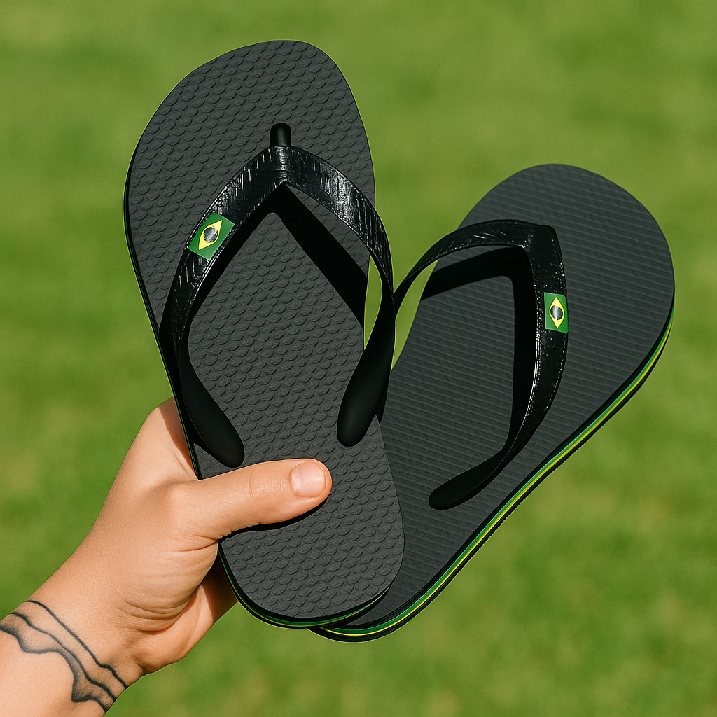 Chinelo de Dedo Masculino Adulto e Infantil com Bandeirinha Brasil – Leve Versátil Barato em Oferta na Shopee