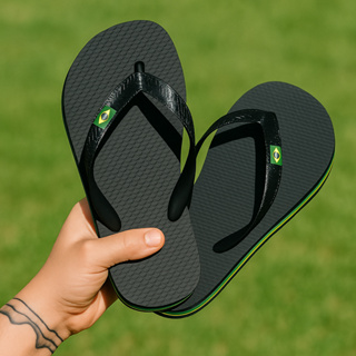 Chinelo de Dedo Masculino Adulto e Infantil com Bandeirinha Brasil – Leve Versátil Barato em Oferta na Shopee