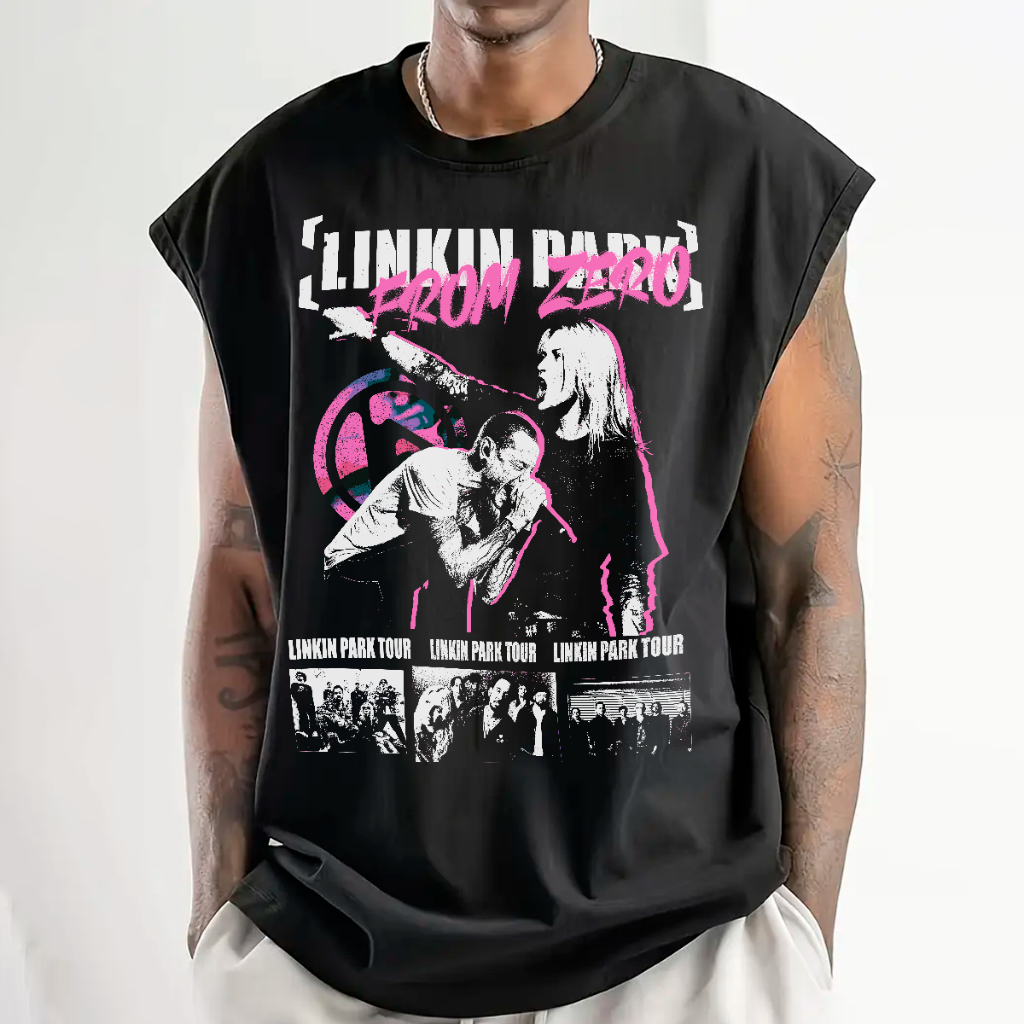 Camisa Regata Machao Oversized Long Line Alongada Linkin Park Album Capa From Zero Show World