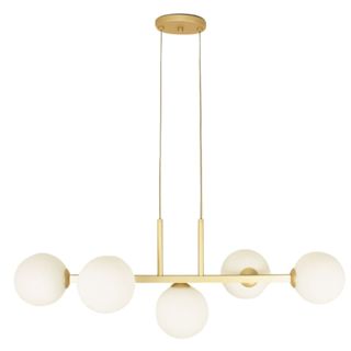 Lustre Pendente Jabuticaba de Teto 5 Globos de Vidro 12cm Soquete G9 em Oferta na Shopee