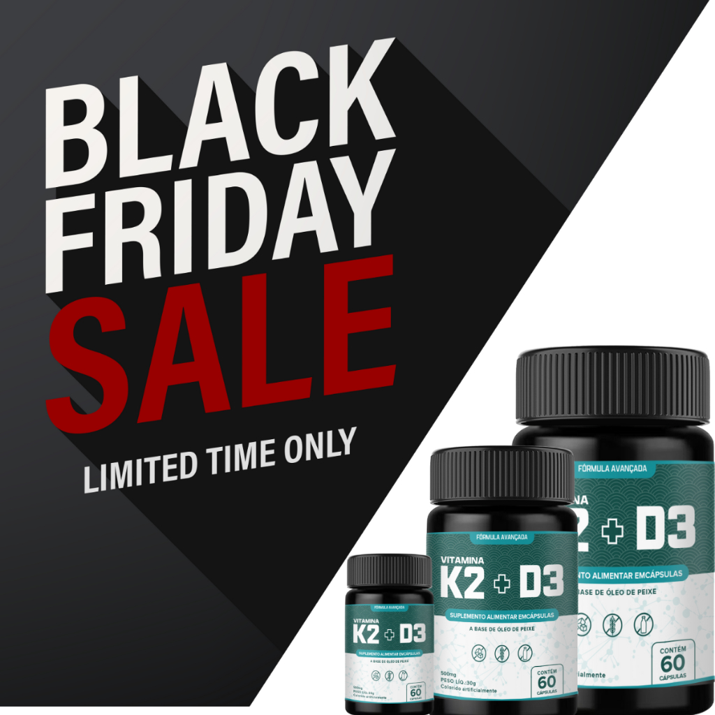 Vitamina K2 Mk7 Cálcio + vitamina D3 Menaquinona-7