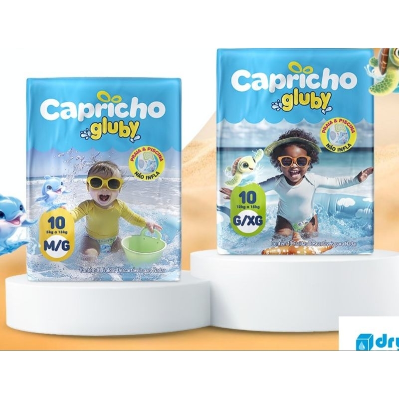 Fralda descartável infantil para praia e piscina Capricho Gluby — imagem 2 de 2