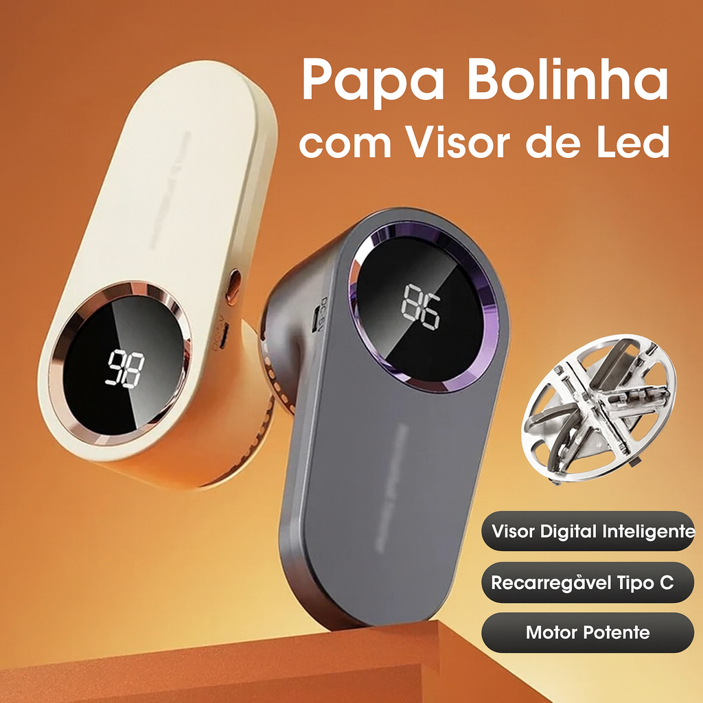 Papa Bolinhas de Roupa Elétrico Recarregável USB com Visor LED, Aparelho Removedor de Pelos e Fiapos