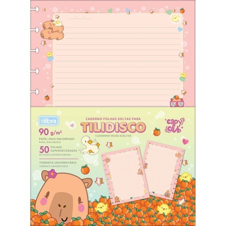 REFIL PARA TILIDISCO UNIVERSITÁRIO CAPYCLUB 50 FOLHAS 90 GRAMAS TILIBRA em Oferta na Shopee