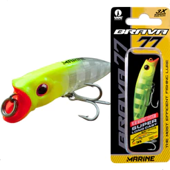 Isca Artificial Brava77 Meia Água 7,7cm + Rattlin + Sistema XLC Marine Sports Original Tucunaré Traíra Ação Realista
