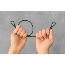 2 Lacre De Segurança De Cabo De Aço Revestido PVC Com 35cm P/ Malas Bolsas Capacetes Guarda Roupas