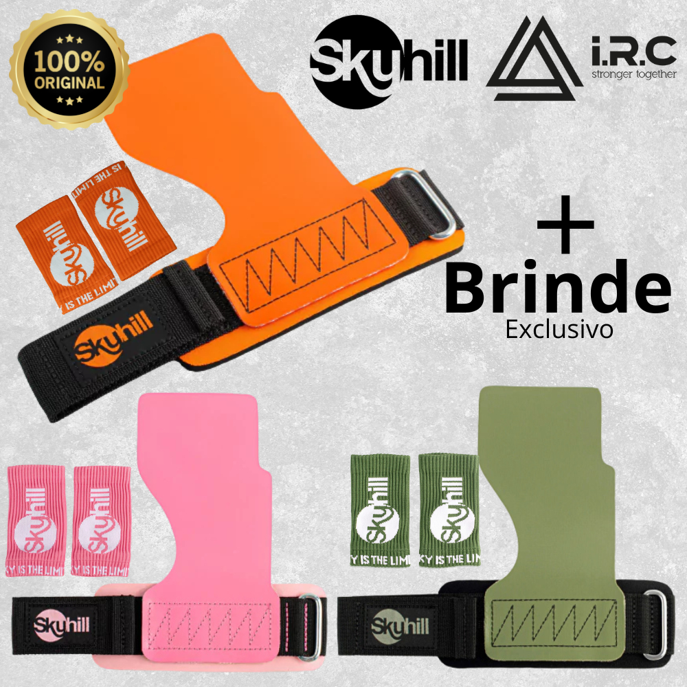 Hand Grip Cf Ultra Skyhill Luva Para Crossfit + Munhequeira Canelada Skyhill Envio Rápido em Oferta na Shopee