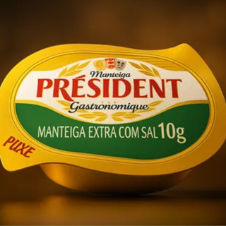 Manteiga President com sal 10g - Blister/ 24, 48 e 96 unidades em Oferta na Shopee