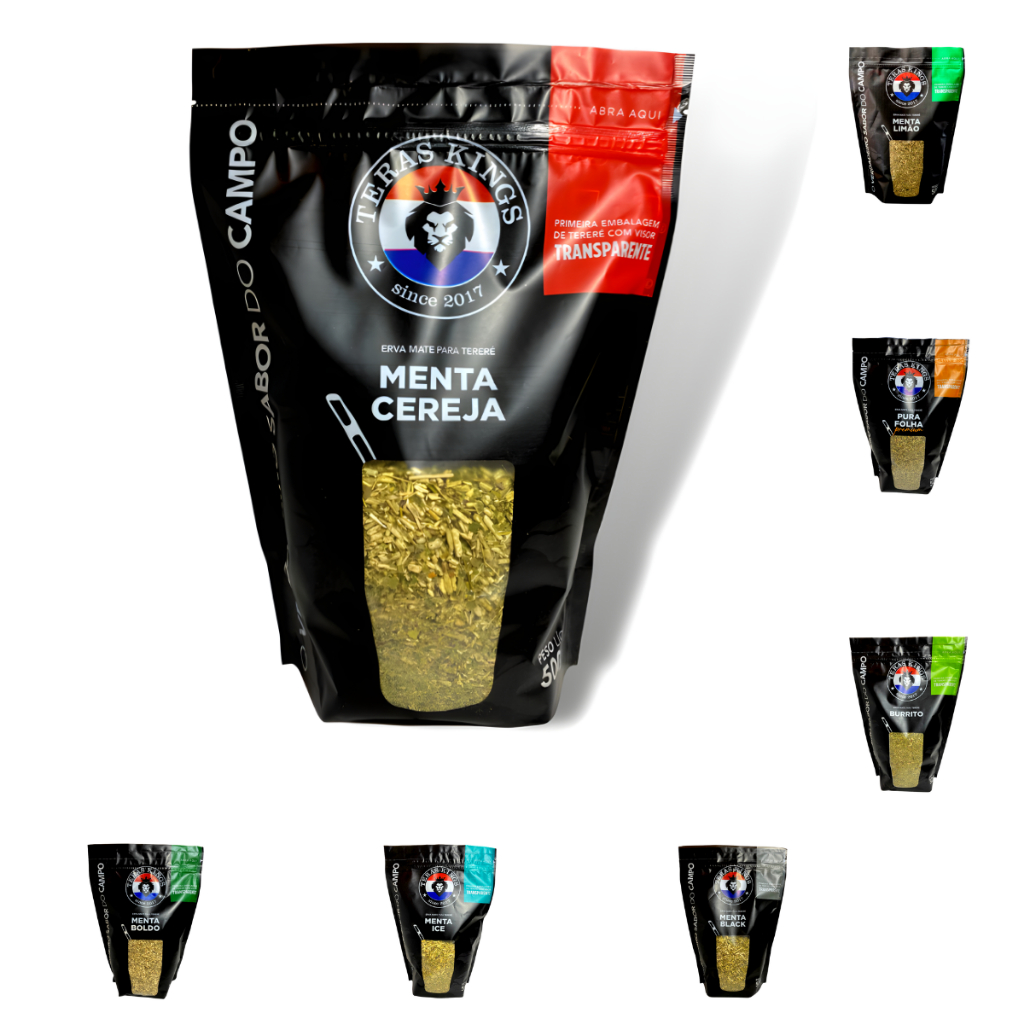 Tereré Erva Mate Premium Teras Kings Pacote 500g Refrescante Detox Vários Sabores