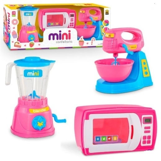 Mini Confeitaria Batedeira Microondas Liquidificador