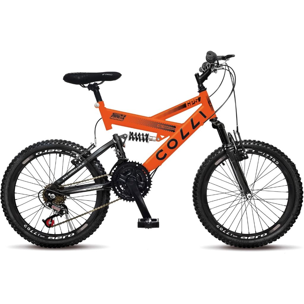 BICICLETA COLLI GPS A.20 TAM 14 ACO CARBONO F.V-BREAK DP.SUSP. FULL 21V