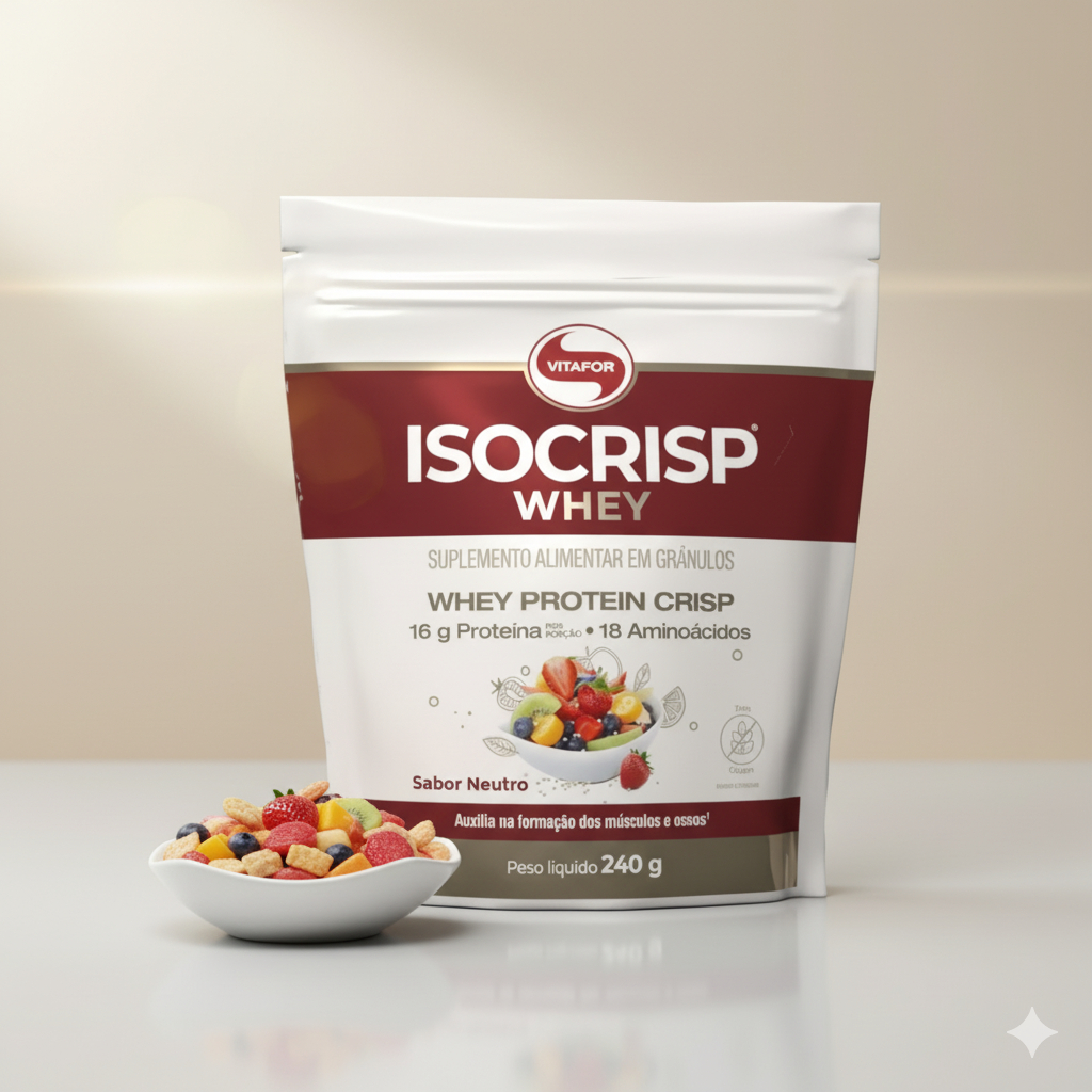 Isocrisp Whey Protein Crisp Vitafor Pouch 240g Neutro
