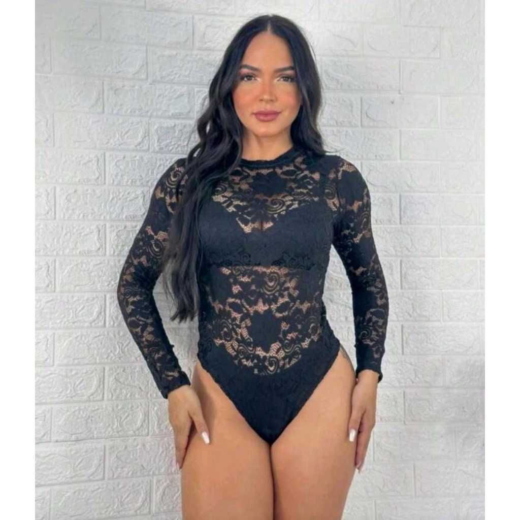 Body Feminino De Renda Moda Gringa