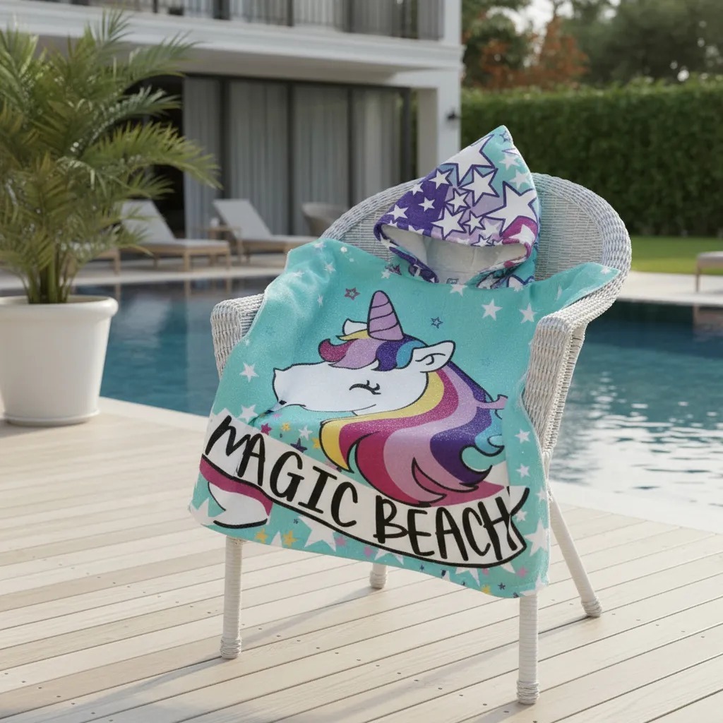 Toalha Banho Praia Infantil Criança Poncho Capuz Estampada Vários Modelos
