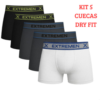 Kit 5 Cuecas Boxer Box Dry Fit Alto Padrão Premium Tecido Furadinho Respiravel Microfibra Premium em Oferta na Shopee