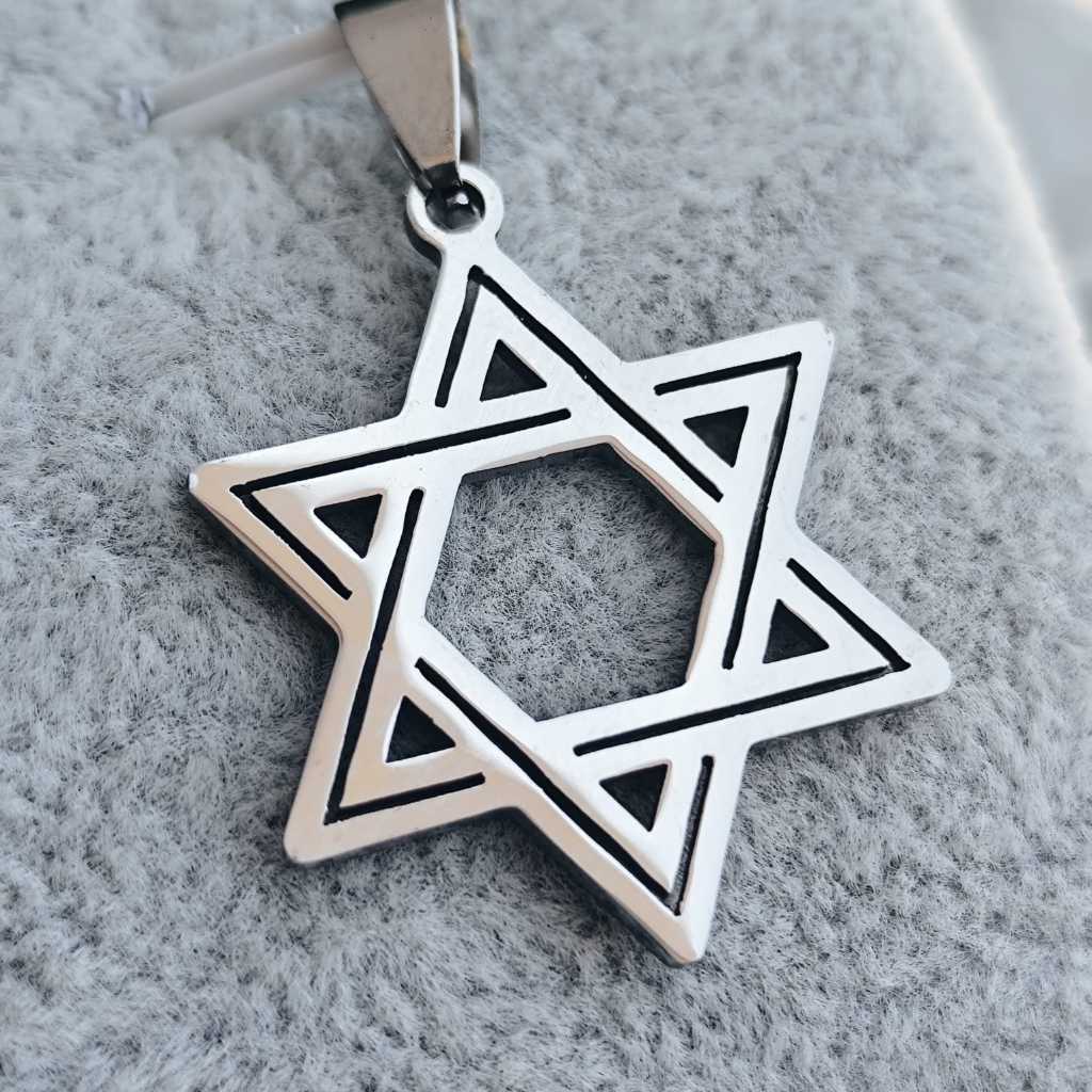Pingente Estrela de Davi Fé Pequena Aço Inoxidável em Oferta na Shopee