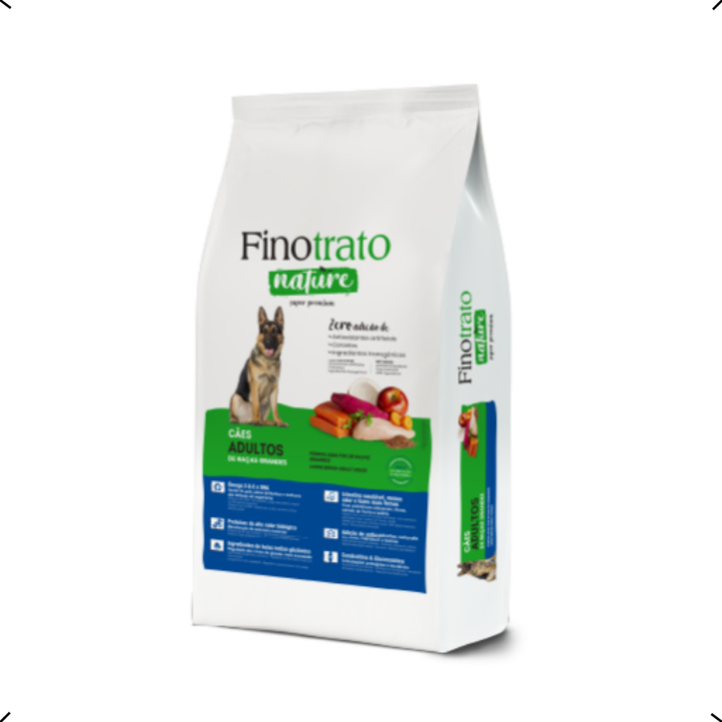 RAÇÃO FINOTRATO NATURE ADULTO RAÇA GRANDE 15KG
