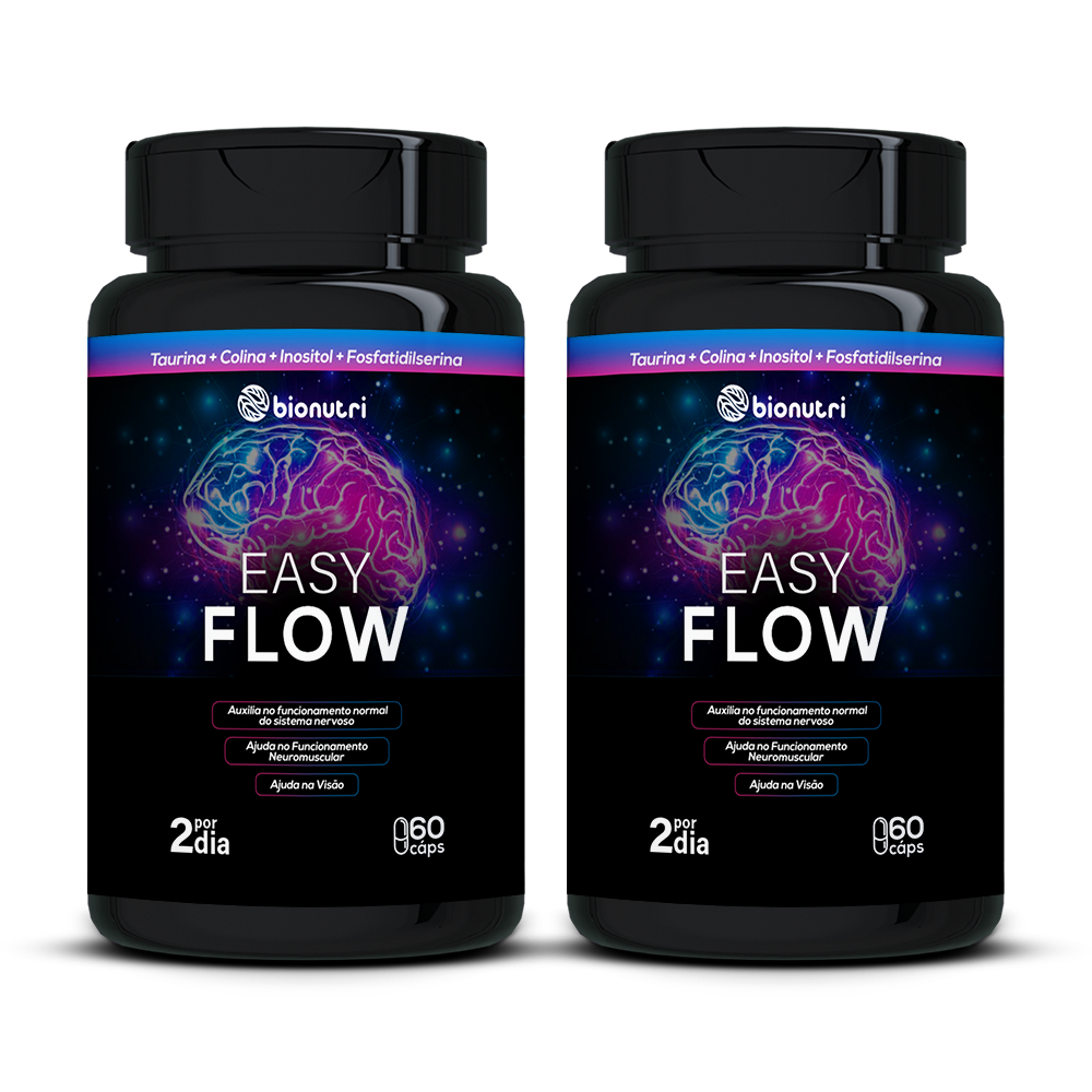 Kit 2x Suplemento Easy Flow com Taurina + Magnésios e Vitaminas (60 cápsulas) - Bionutri