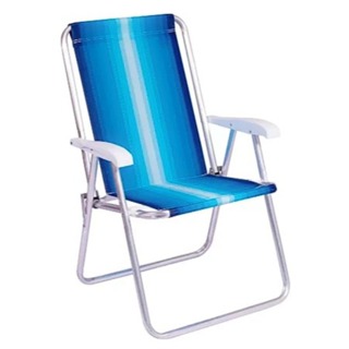 Cadeira De Praia Alumínio MOR Escoro Alto Comfort 120Kg Reforçada Praia Verão Piscina Dobrável - Mor em Oferta na Shopee