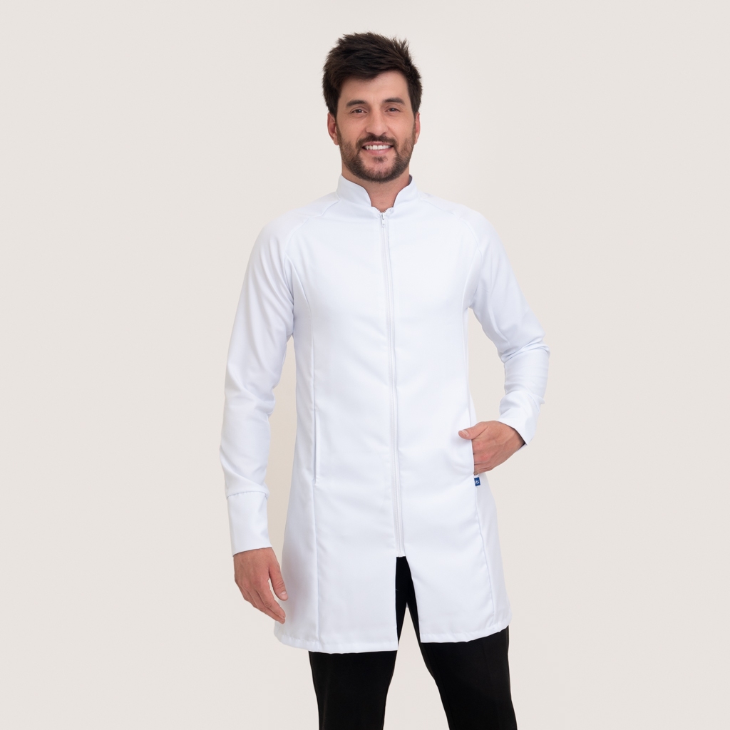 Jaleco Gola Padre Gabardine Zíper Vislon Slim Masculino em Oferta na Shopee