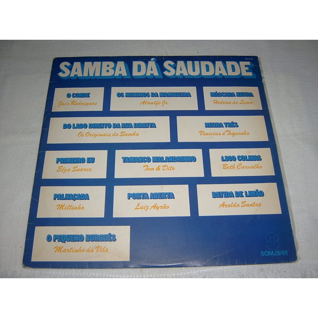 Lp Samba Dá Saudade | 1981 MPB Samba